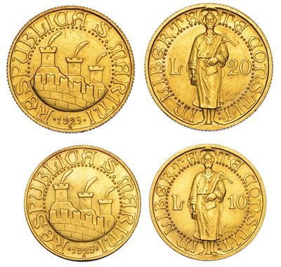 San Marino. Lotto di Due Monete.
