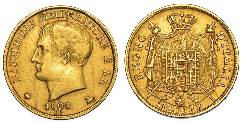 MILANO. NAPOLEONE, 1805-1814. 20 Lire 1808.  - Asta Numismatica - Cambi Casa d'Aste