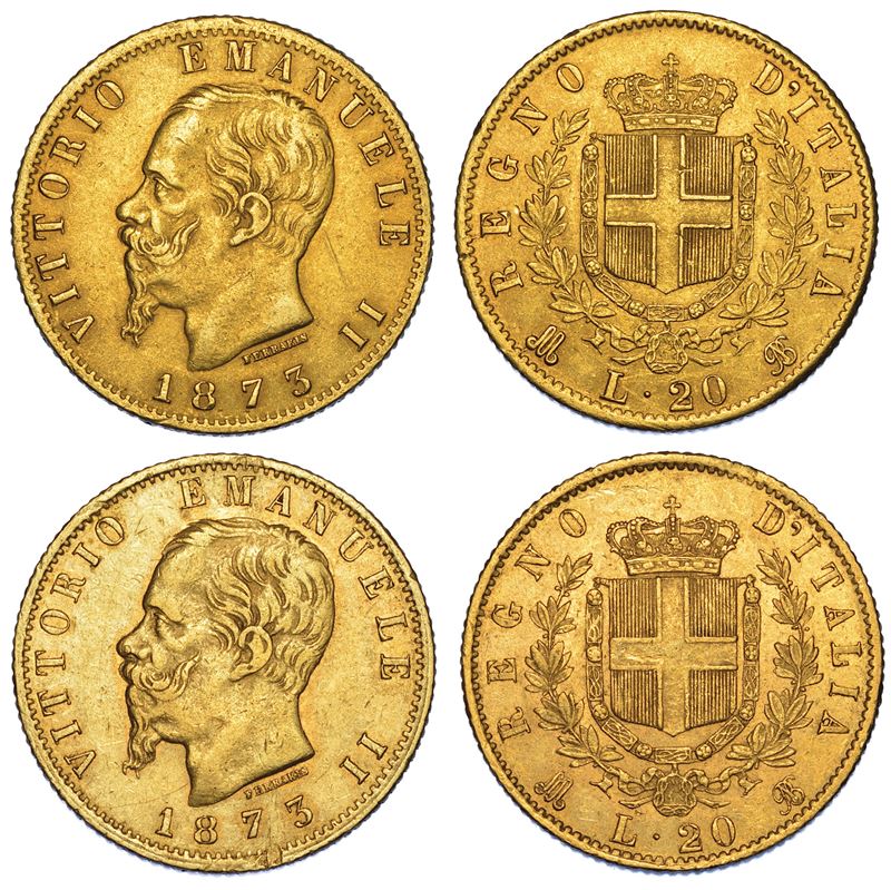 REGNO D'ITALIA. VITTORIO EMANUELE II DI SAVOIA, 1861-1878. Lotto di due monete.  - Asta Numismatica - Cambi Casa d'Aste