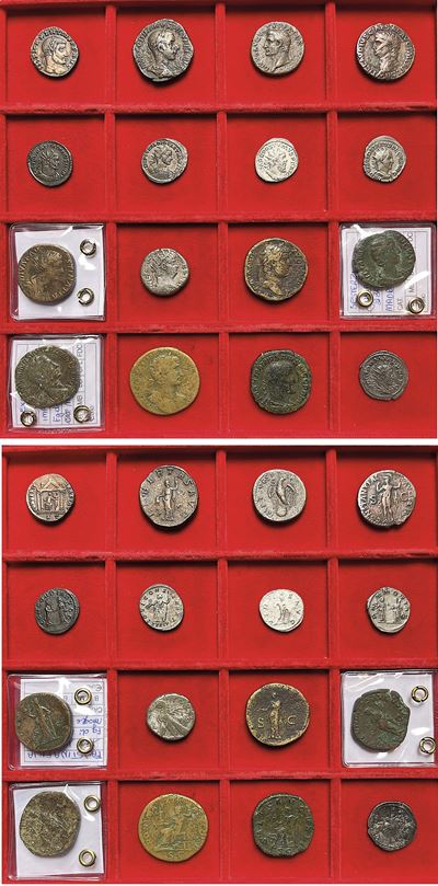 Impero Romano. Lotto di Sedici Monete.