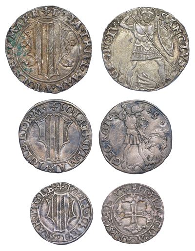 Mesocco. Gian Giacomo Trivulzio, 1487-1518. Lotto di Tre Monete.