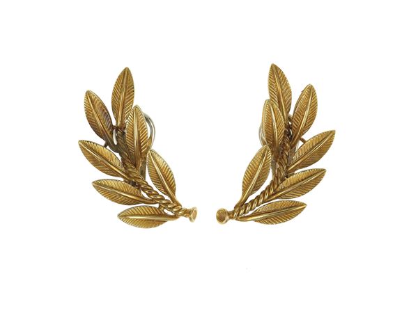 Pair of gold earrings