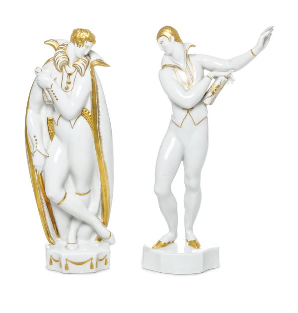 Gio Ponti - Richard Ginori, Pittoria di Doccia, Sesto Fiorentino 1927 ca Il poeta e il maestro di danze