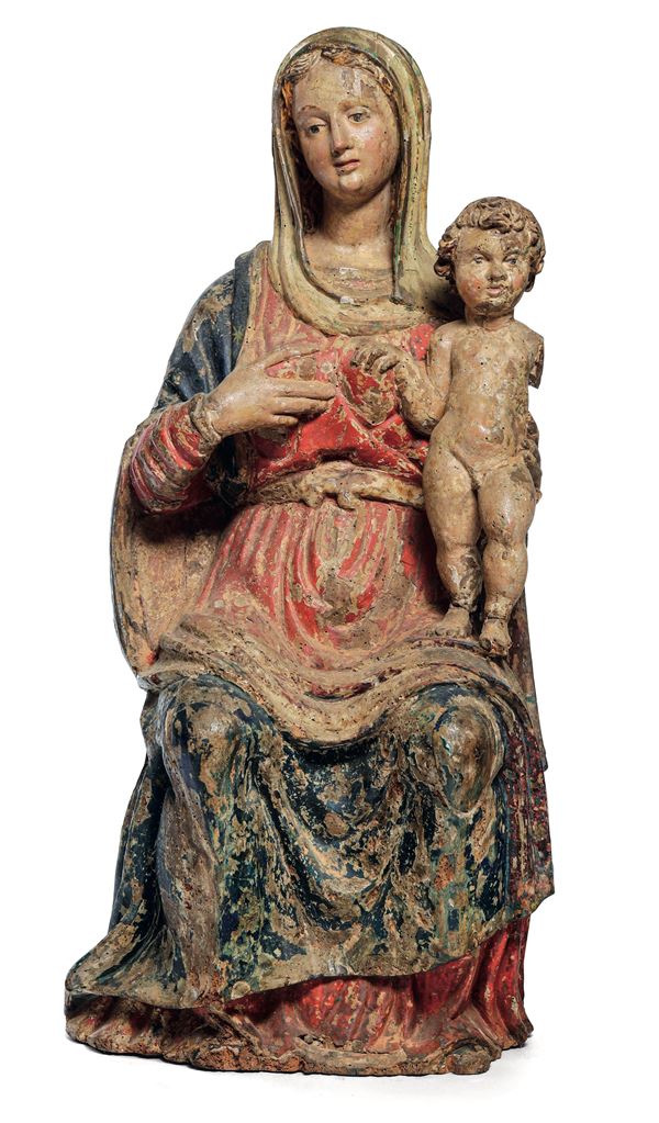 Madonna con Bambino. Scultore rinascimentale, Italia Centrale, XVI secolo
