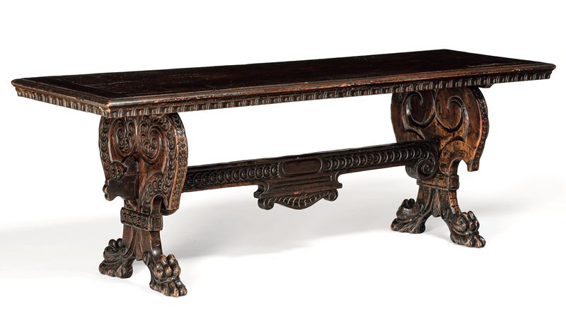 Tavolo neorinascimentale. XIX-XX secolo  - Auction Six Centuries of Arts and Furnitures - III - Cambi Casa d'Aste