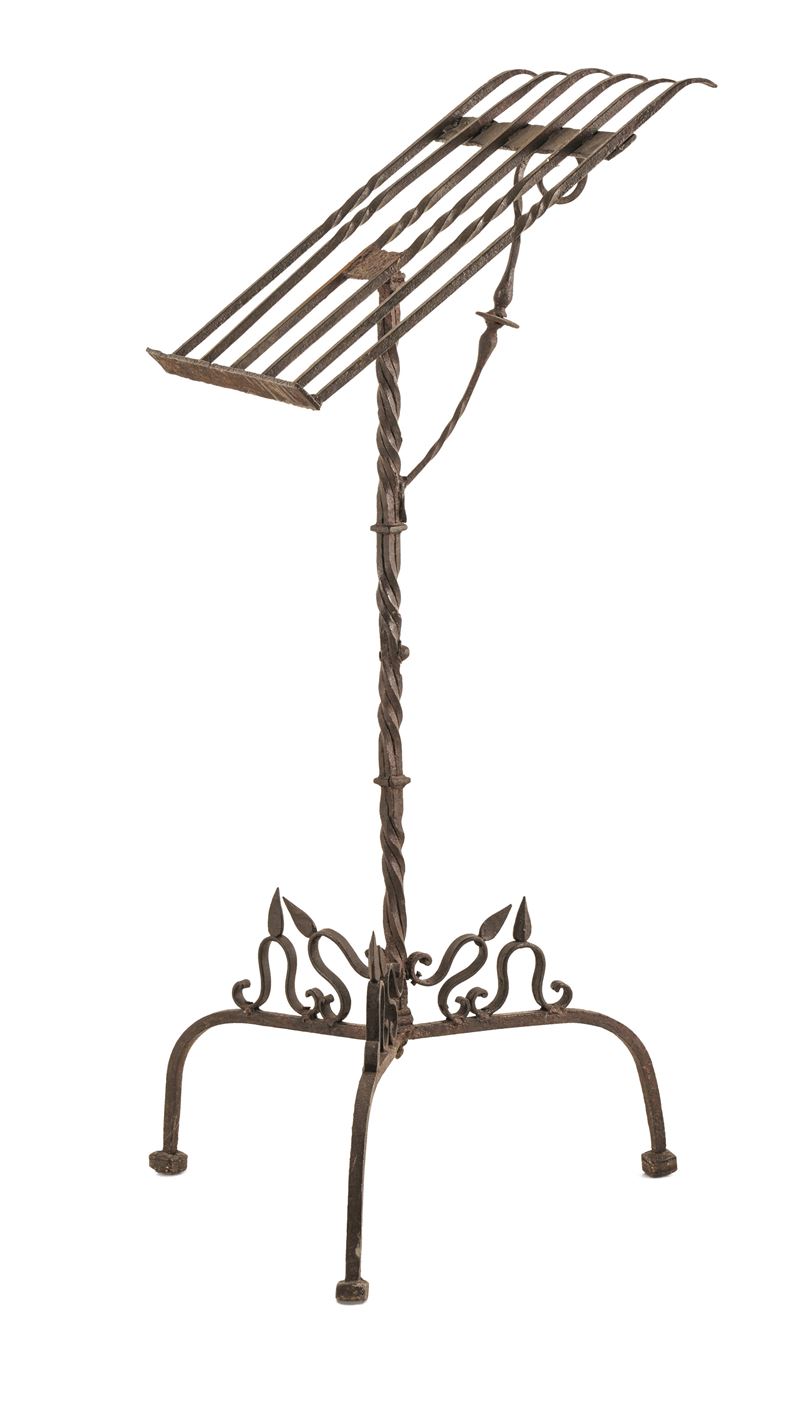 Leggio in ferro battuto. XVIII secolo  - Auction Six Centuries of Arts and Furnitures - III - Cambi Casa d'Aste