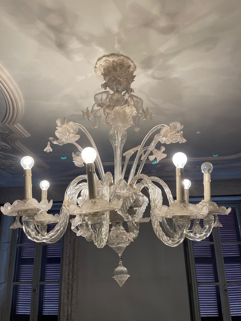 Coppia di Lampadari in Vetro di Murano, XX Secolo