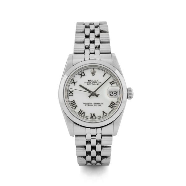 Rolex - Datejust ref 68240 in steel, Jubilee bracelet, box and guarantee, two additional links, circa 1998