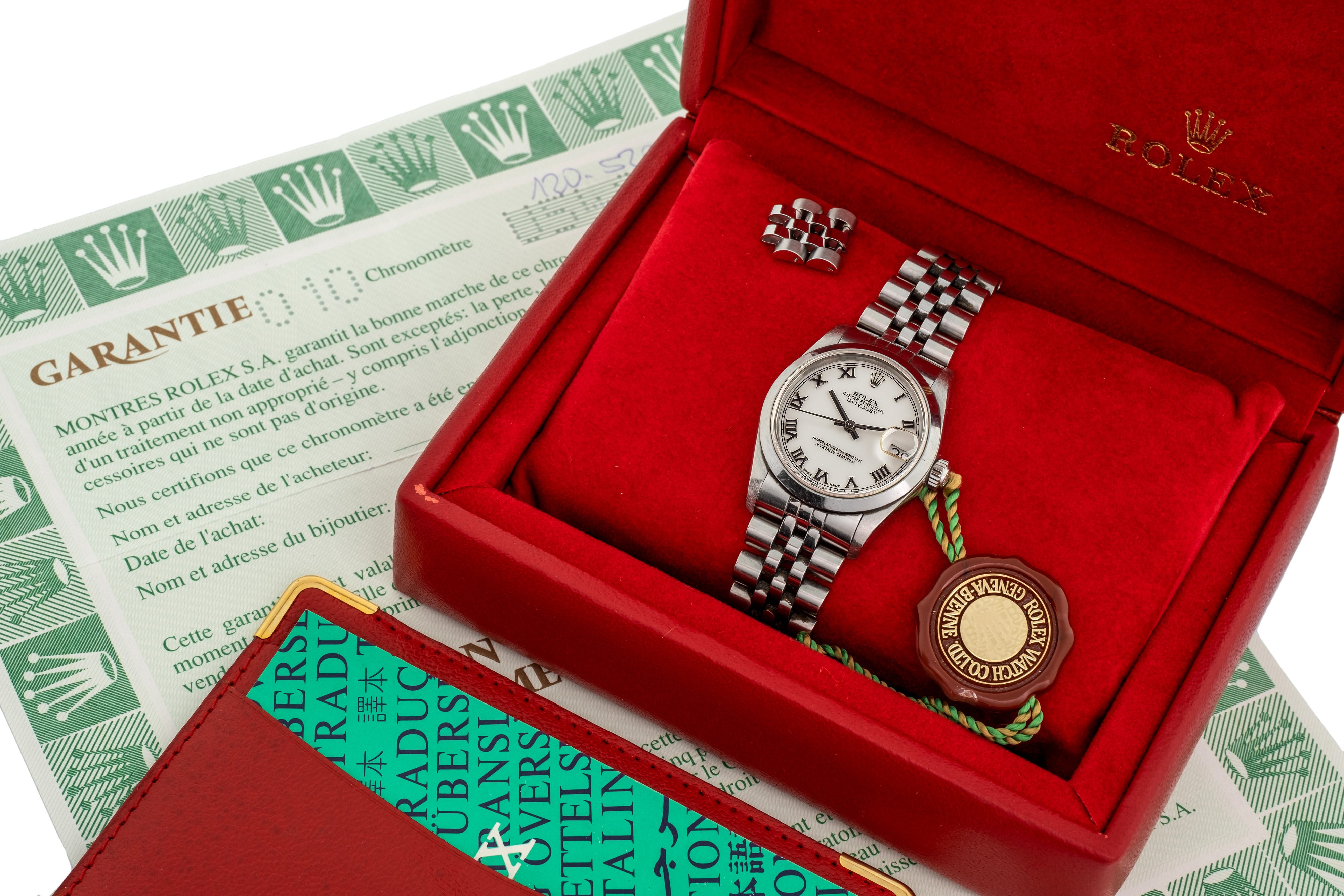 Rolex - Datejust Ref 68240 in Acciaio, Bracciale Jubilee, Scatola Garanzia e Due Maglie Aggiuntiv...