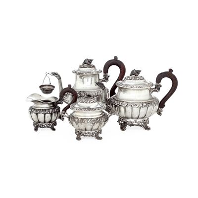 Servizio da Tè e Caffè. Argenteria Artistica Fiorentina, Marchio con Fascio Littorio in Uso dal 1...