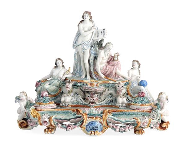 Monumentale Calamaio Savona, Manifattura di Sebastiano Ricci, 1885, opera di Antonio Brilla