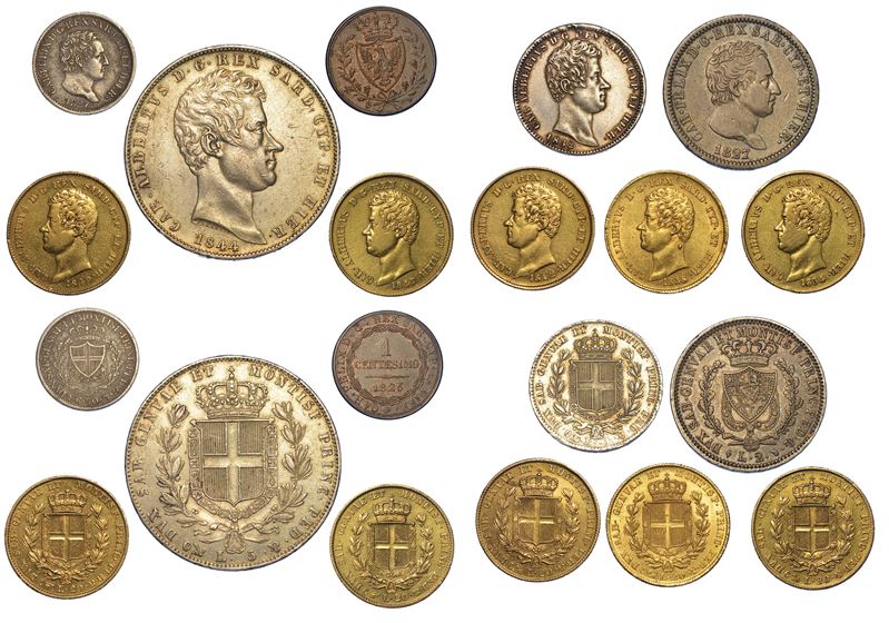 REGNO DI SARDEGNA. Lotto di dieci monete.  - Auction Numismatics - Cambi Casa d'Aste