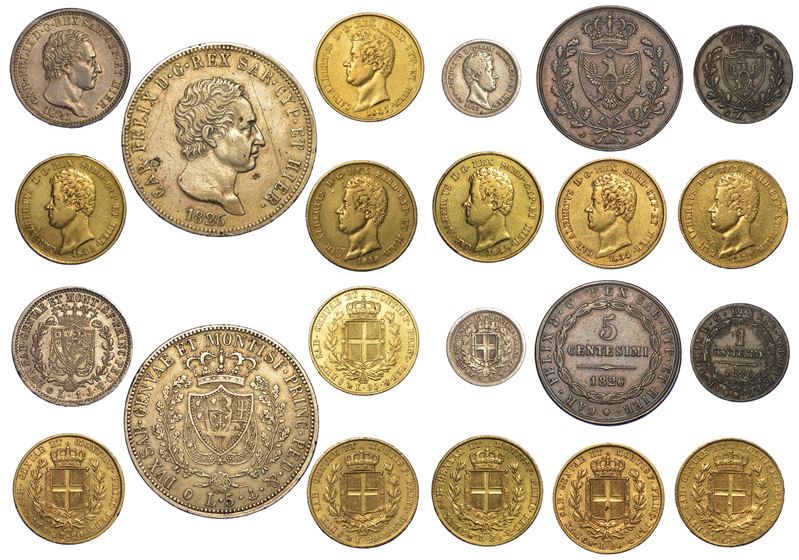 REGNO DI SARDEGNA. Lotto di undici monete.  - Auction Numismatics - Cambi Casa d'Aste