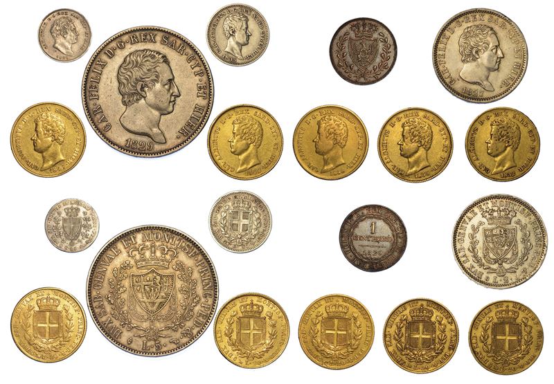 REGNO DI SARDEGNA. Lotto di dieci monete.  - Auction Numismatics - Cambi Casa d'Aste