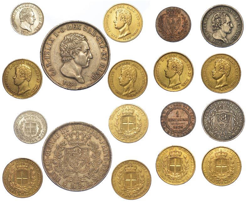 REGNO DI SARDEGNA. Lotto di nove monete.  - Auction Numismatics - Cambi Casa d'Aste