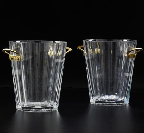 Coppia di secchielli “Harmonie". Francia, Manifattura Baccarat, seconda metà del XX secolo. 