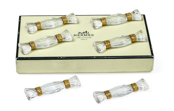 Sei poggia posate Hermès  Francia, XX secolo 