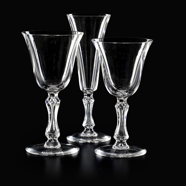 Servizio di calici “Lozère” Francia, Manifattura Saint Louis, seconda metà del XX secolo 