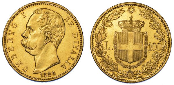 REGNO D'ITALIA. UMBERTO I DI SAVOIA, 1878-1900. 100 Lire 1883.