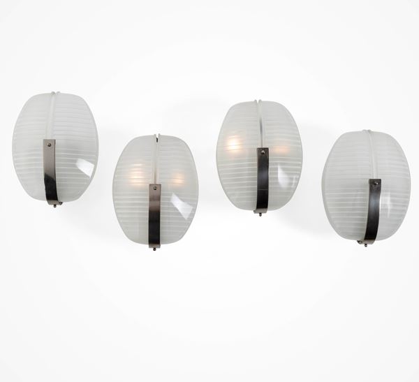 Vico Magistretti - Quattro lampade a parete mod. Lambda