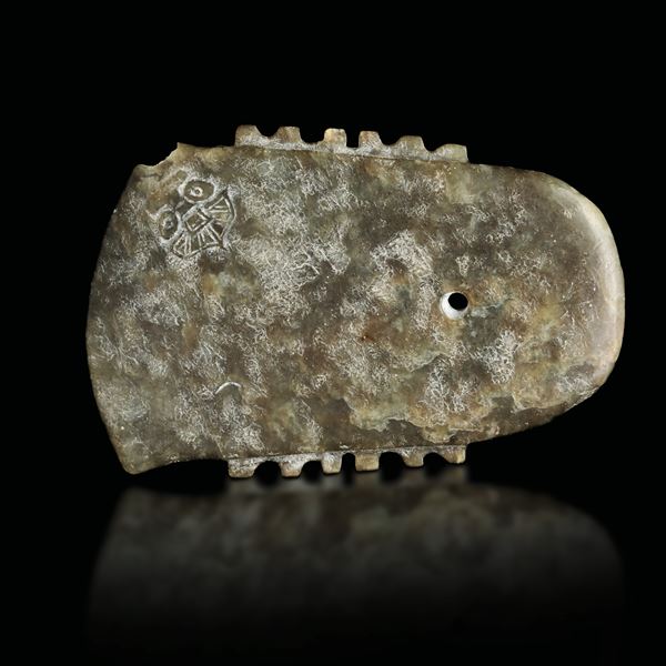 Elemento in giada inciso, Cina, Dinastia Ming (1368-1644)
