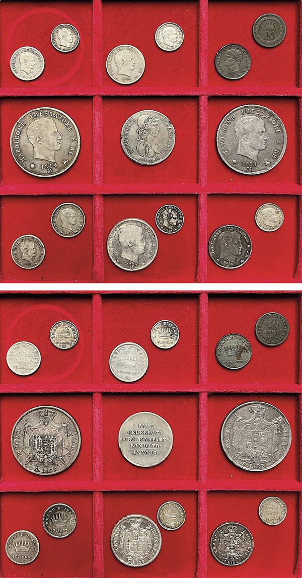 MILANO. NAPOLEONE, 1805-1814. Lotto di quindici monete.