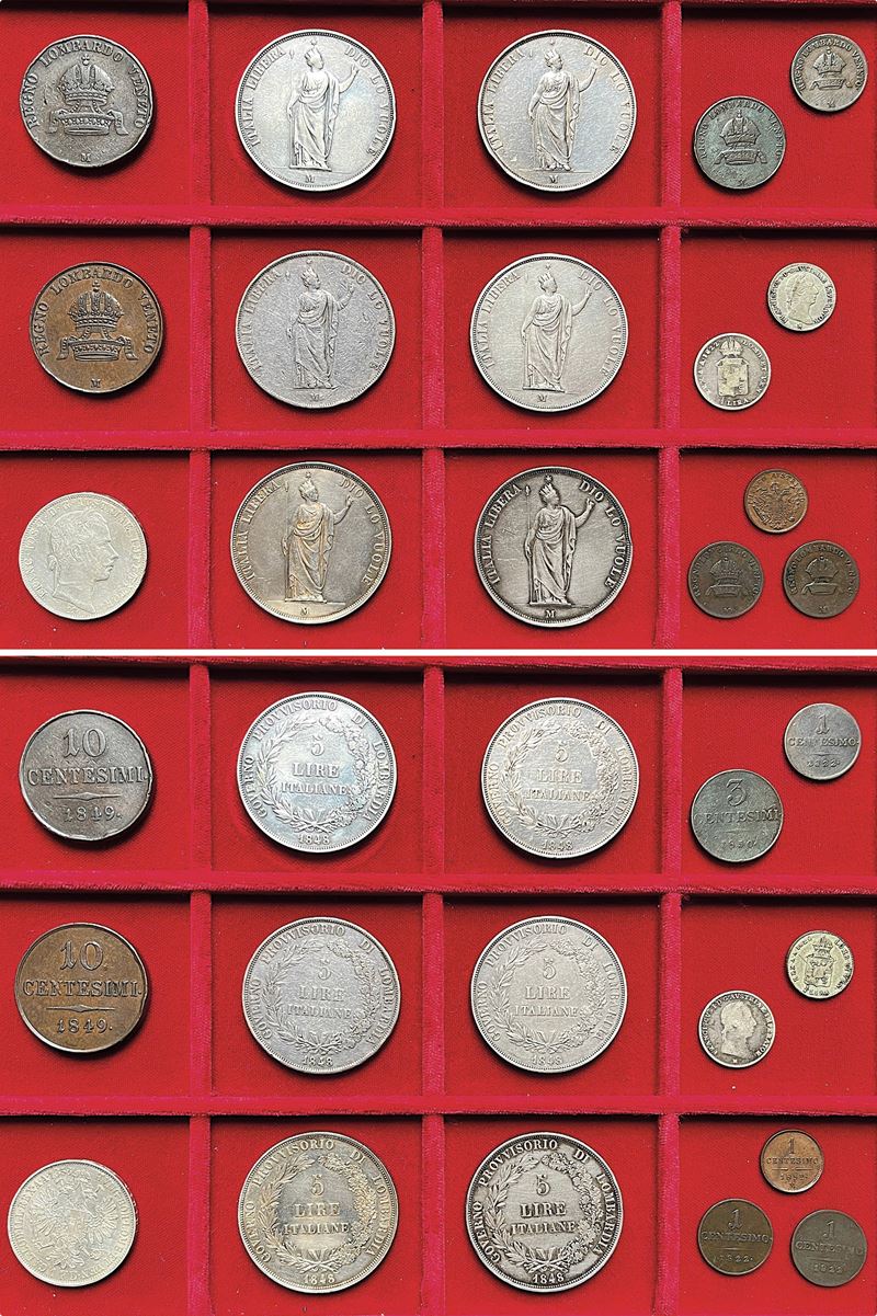 MILANO - LOMBARDO VENETO. Lotto di sedici monete.  - Asta Numismatica - Cambi Casa d'Aste