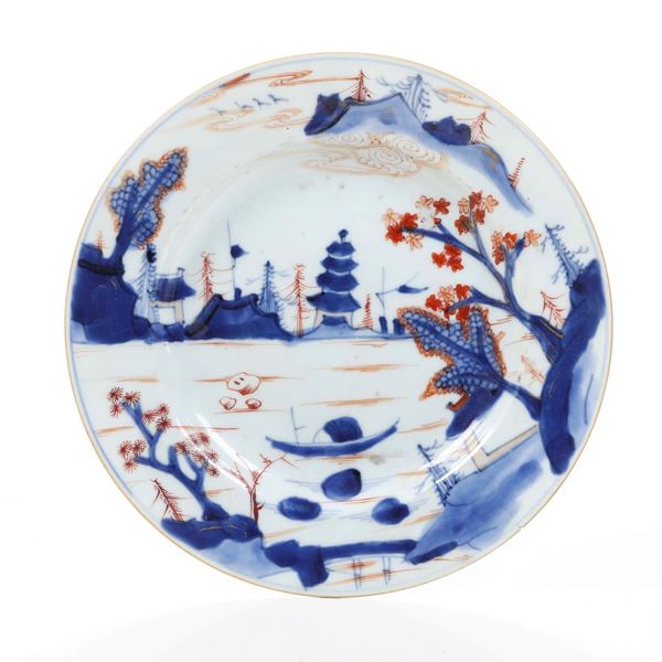 Piatto in porcellana Imari, Cina, XVIII secolo