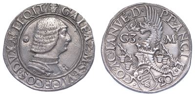 Milano. Galeazzo Maria Sforza, 1466-1476. Testone o Lira.