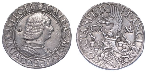 MILANO. GALEAZZO MARIA SFORZA, 1466-1476. Testone o lira.