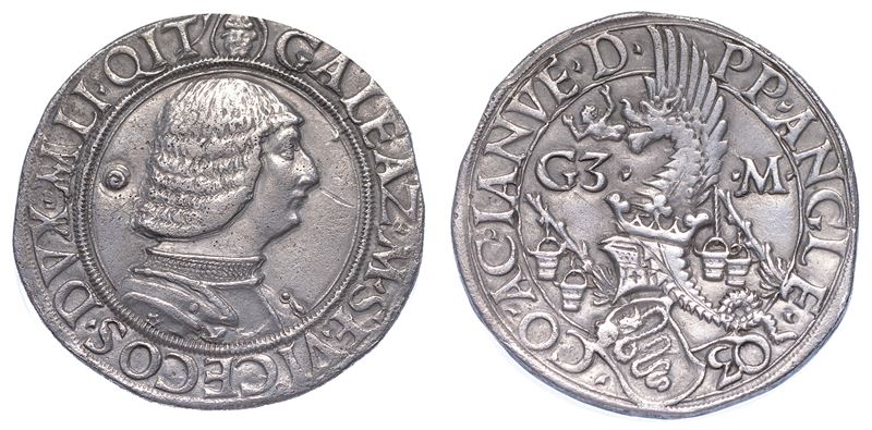 MILANO. GALEAZZO MARIA SFORZA, 1466-1476. Testone o lira.  - Auction Numismatics - Cambi Casa d'Aste