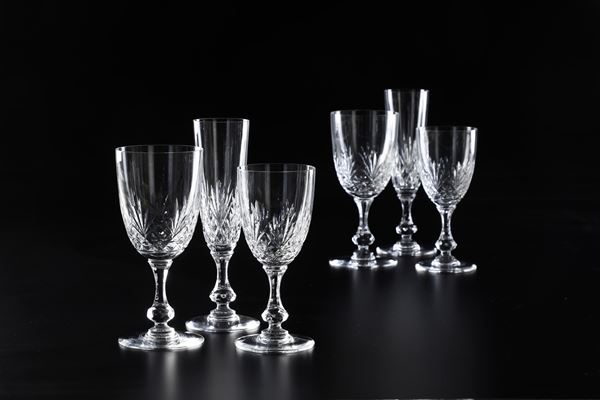 Servizio di calici “Massenet” Francia, Manifattura Saint Louis, XX secolo 