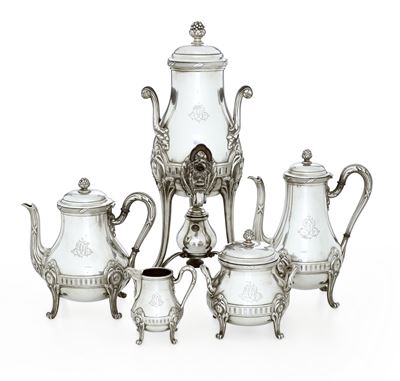 Servizio da Tè e Caffè. Parigi Inizi XX Secolo, Argentiere Georges Fouquet-lapar (1897-1925)