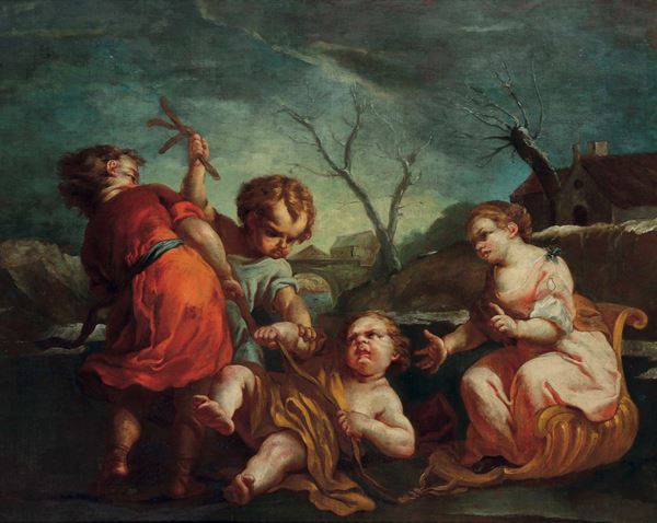 Scuola francese del XVIII secolo Allegoria dell'Inverno