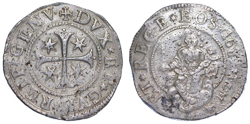 GENOVA. DOGI BIENNALI E GOVERNATORI DELLA REPUBBLICA, 1528-1797. SERIE DELLA III FASE, 1637-1797. Scudo stretto 1689.  - Auction Numismatics - Cambi Casa d'Aste