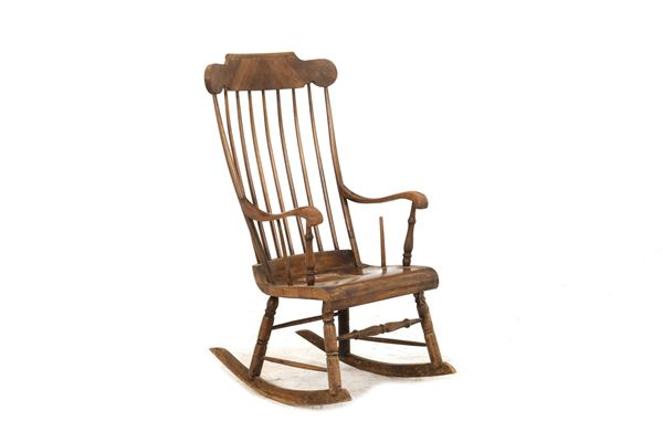 Sedia a dondolo in legno, XX secolo