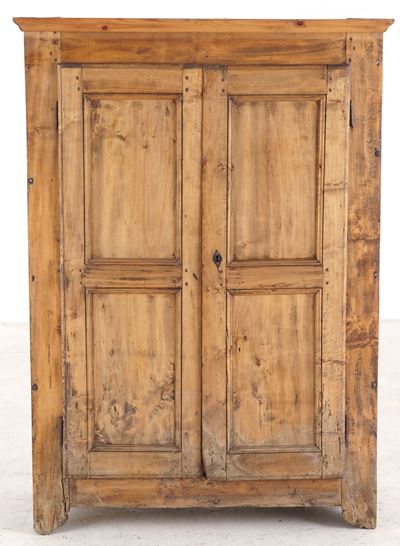 Armadio in Legno di Pioppo a Due Ante, XIX Secolo