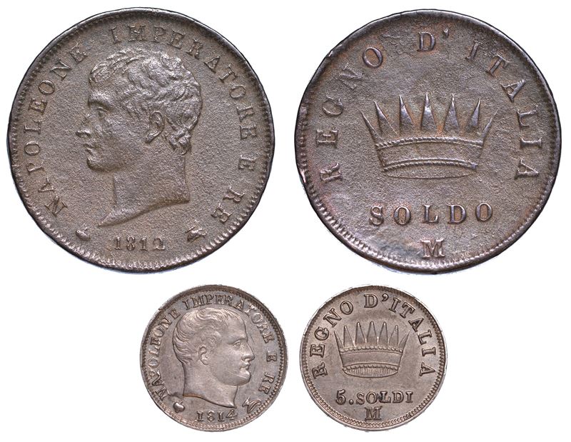 MILANO. NAPOLEONE, 1805-1814. Lotto di due monete.  - Auction Numismatics - Cambi Casa d'Aste