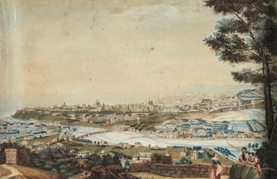 Scuola del XIX-XX Secolo Veduta di Nizza