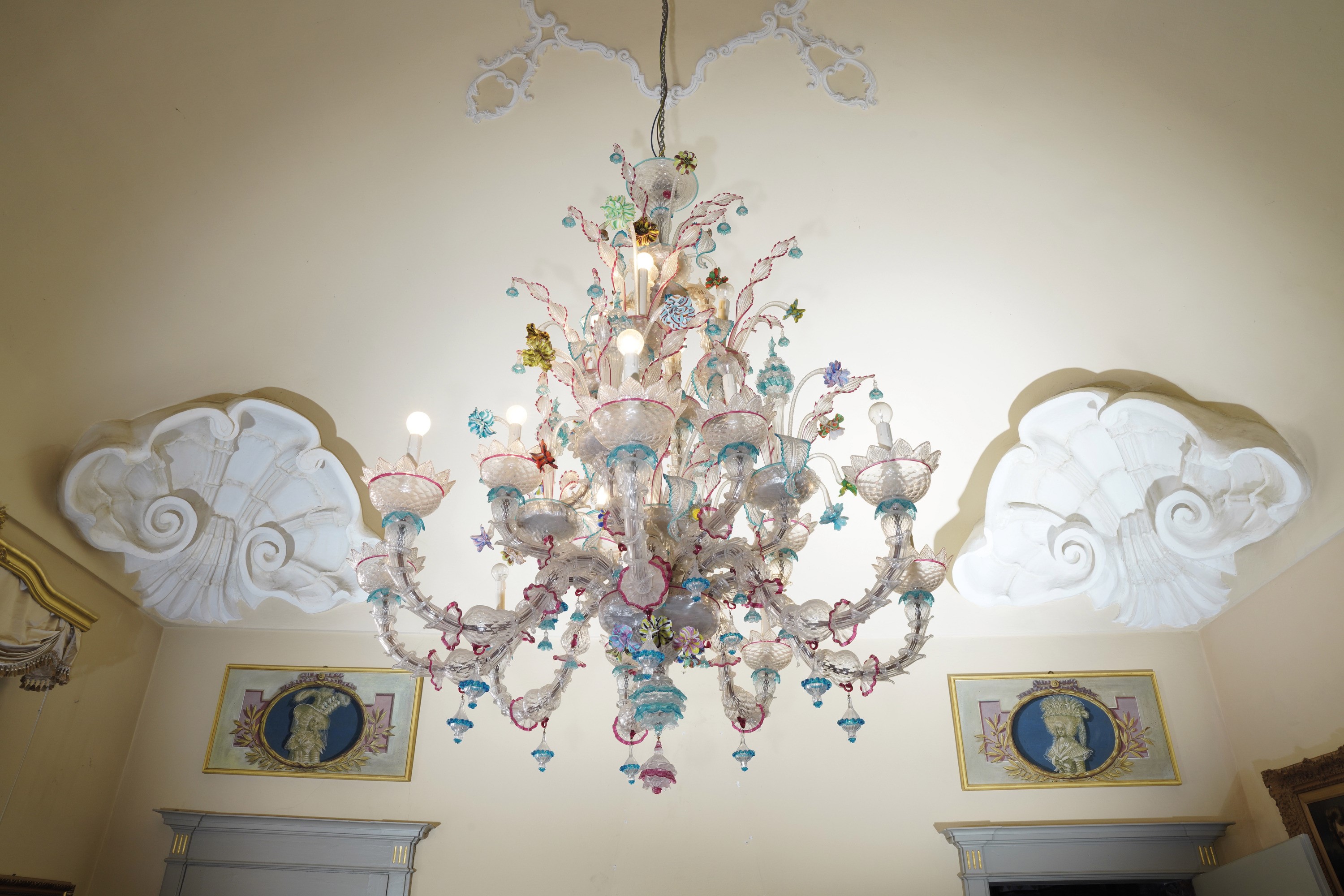 Lampadario in Vetro di Murano. XX Secolo