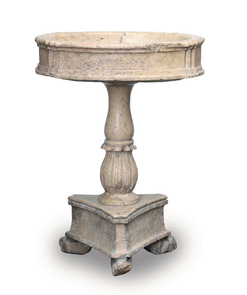Fonte battesimale. Lapicida del XVII secolo  - Auction Six Centuries of Arts and Furnitures - III - Cambi Casa d'Aste