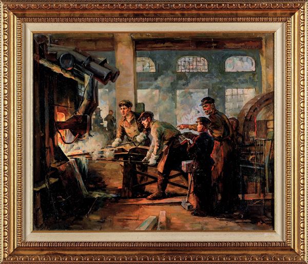 Artista Russo del XX secolo La fonderia