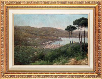 Anonimo del XIX-XX Secolo Paesaggio con Golfo