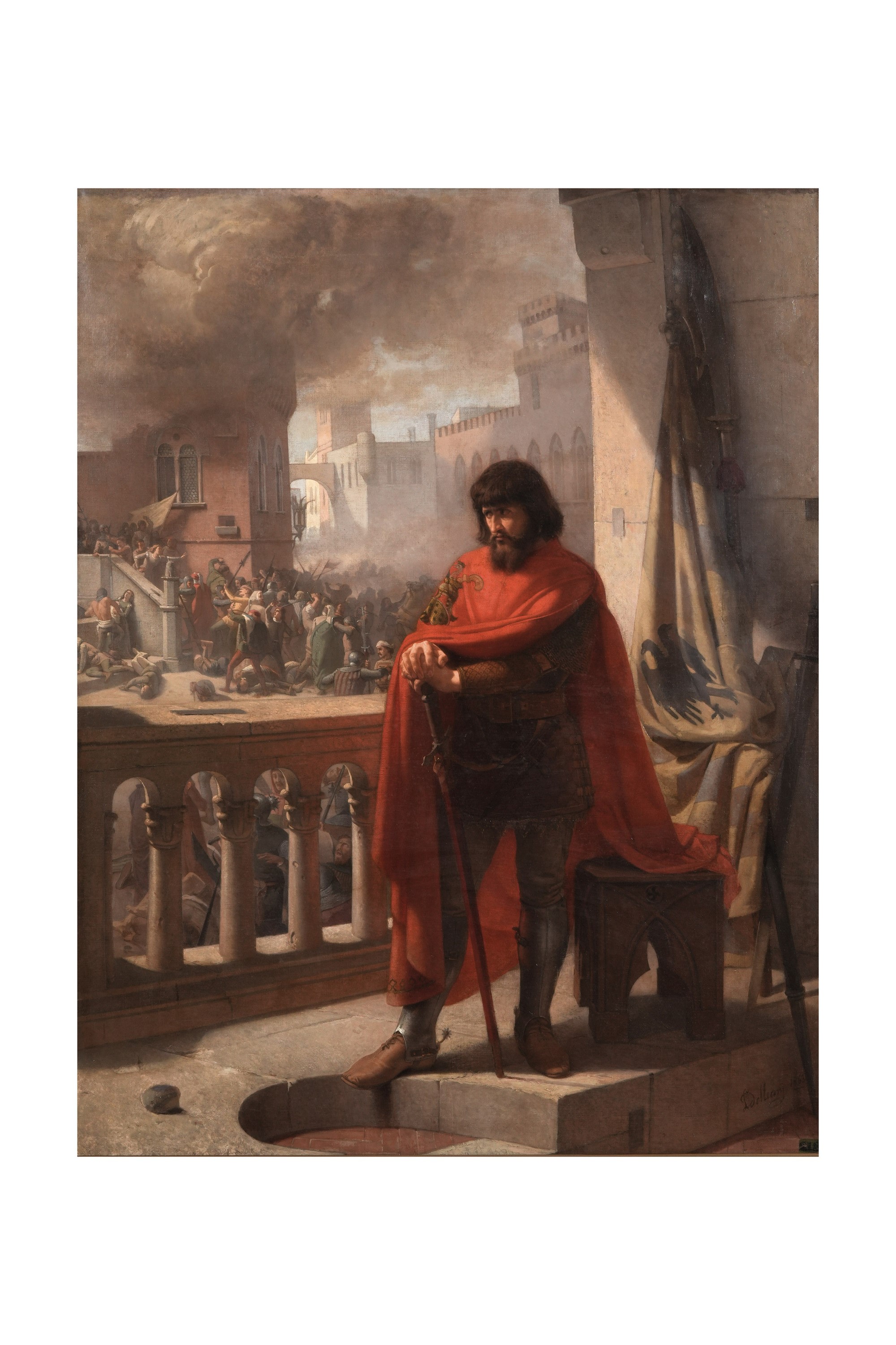 Lorenzo Delleani - Ezzelino da Romano Contempla L’eccidio di Vicenza