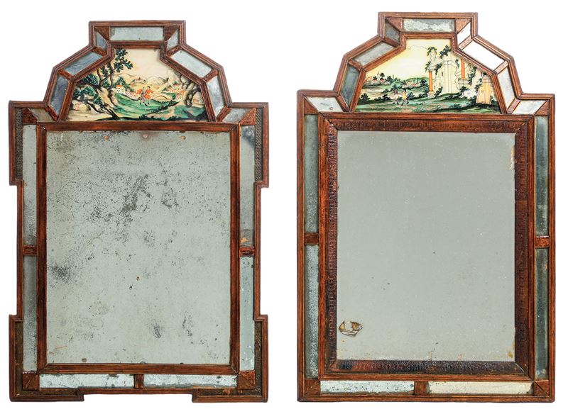 Due specchierine in legno. XX secolo  - Auction Six Centuries of Arts and Furnitures - III - Cambi Casa d'Aste