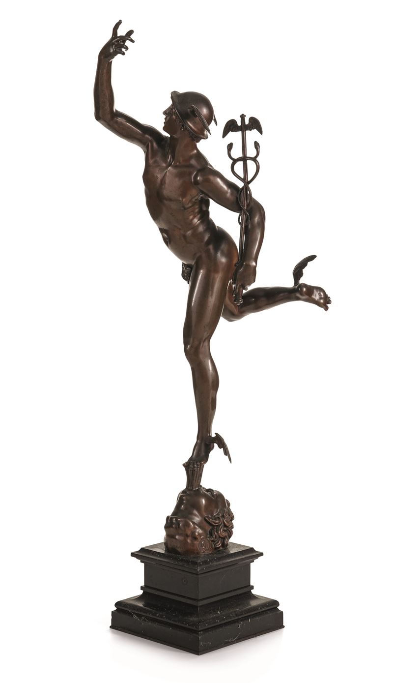 Fonditore del XIX secolo Mercurio del Giambologna  - Auction Six Centuries of Arts and Furnitures - III - Cambi Casa d'Aste