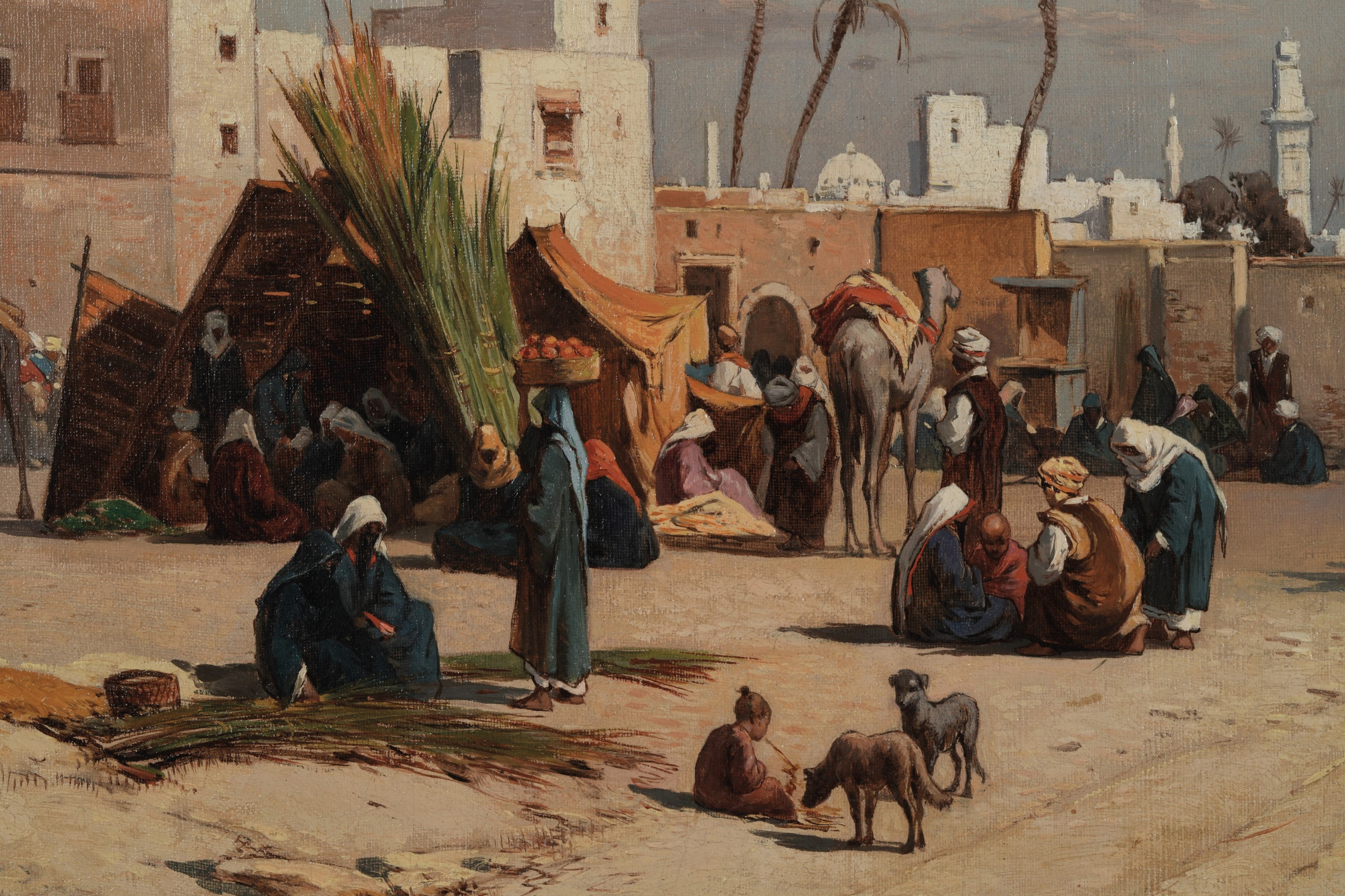 Hermann Corrodi - Piazza della Moschea Hassan al Cairo