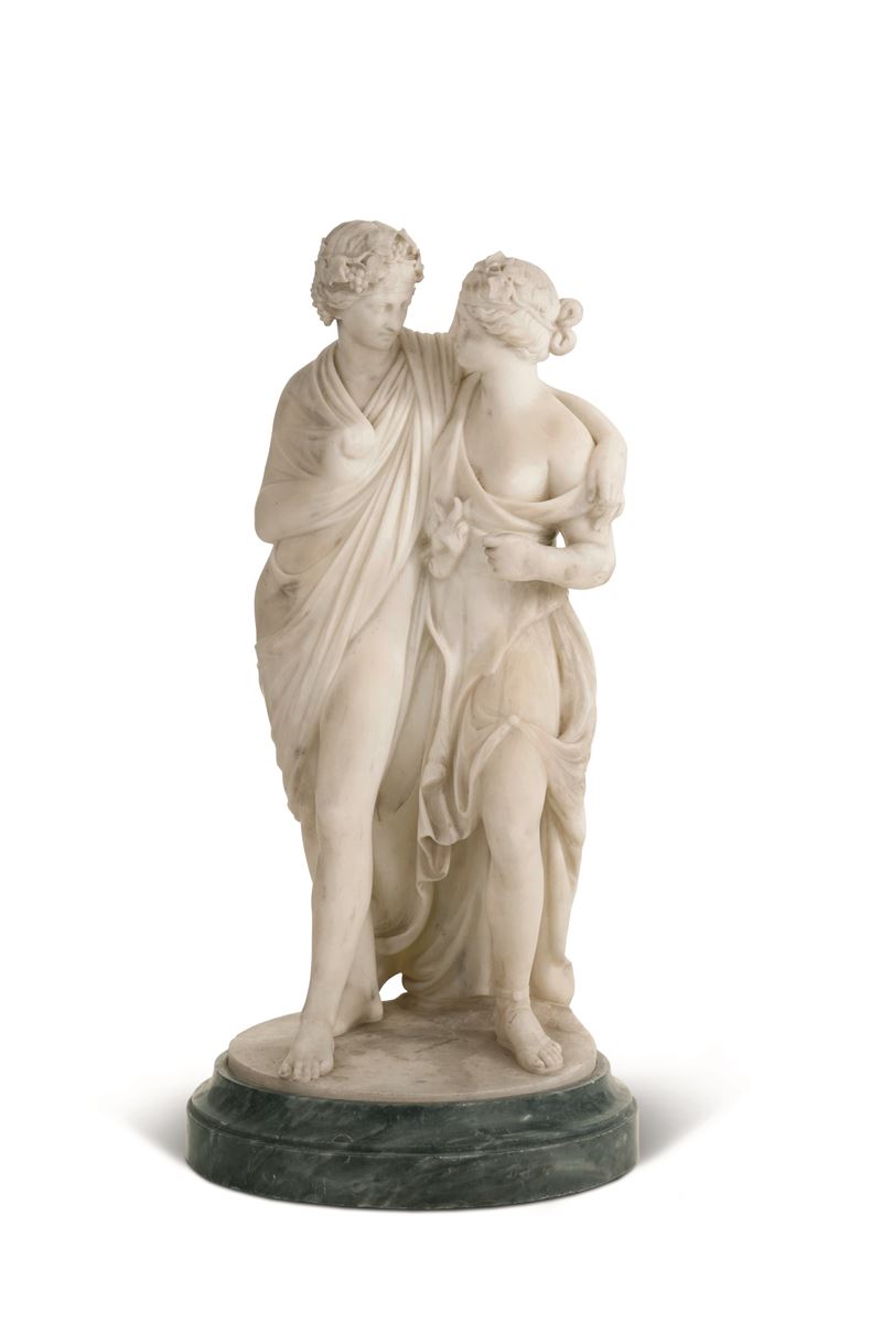 Bacco e Arianna. Scultore del XIX secolo  - Auction Six Centuries of Arts and Furnitures - III - Cambi Casa d'Aste