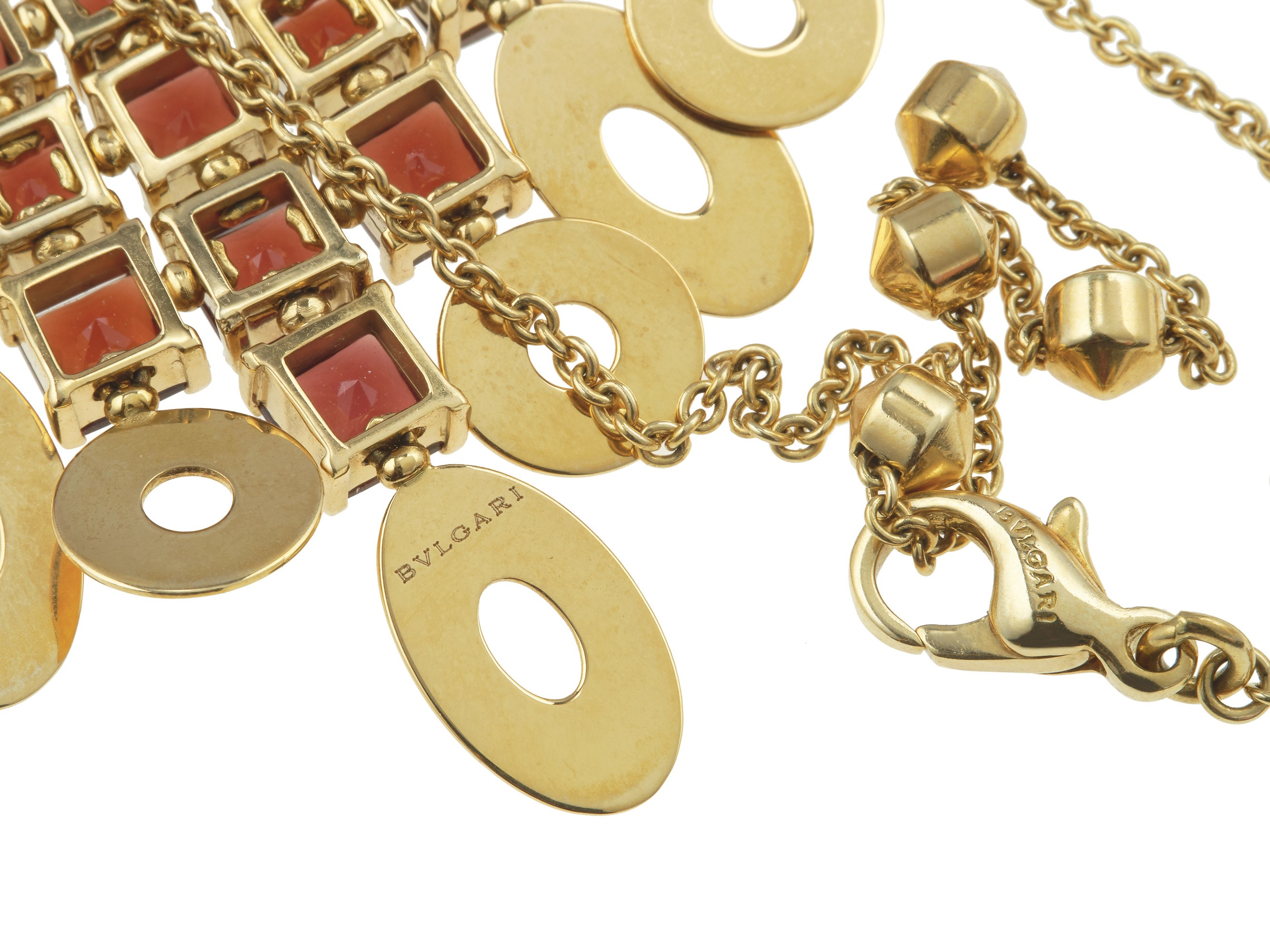 Bulgari, Girocollo “Lucea” in oro con granati e diamanti