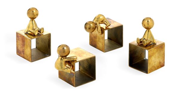 Quattro porta tovaglioli “Omini” Torino, Manifattura Ghidini, 1961 circa Design di Stefano Giovannoni 